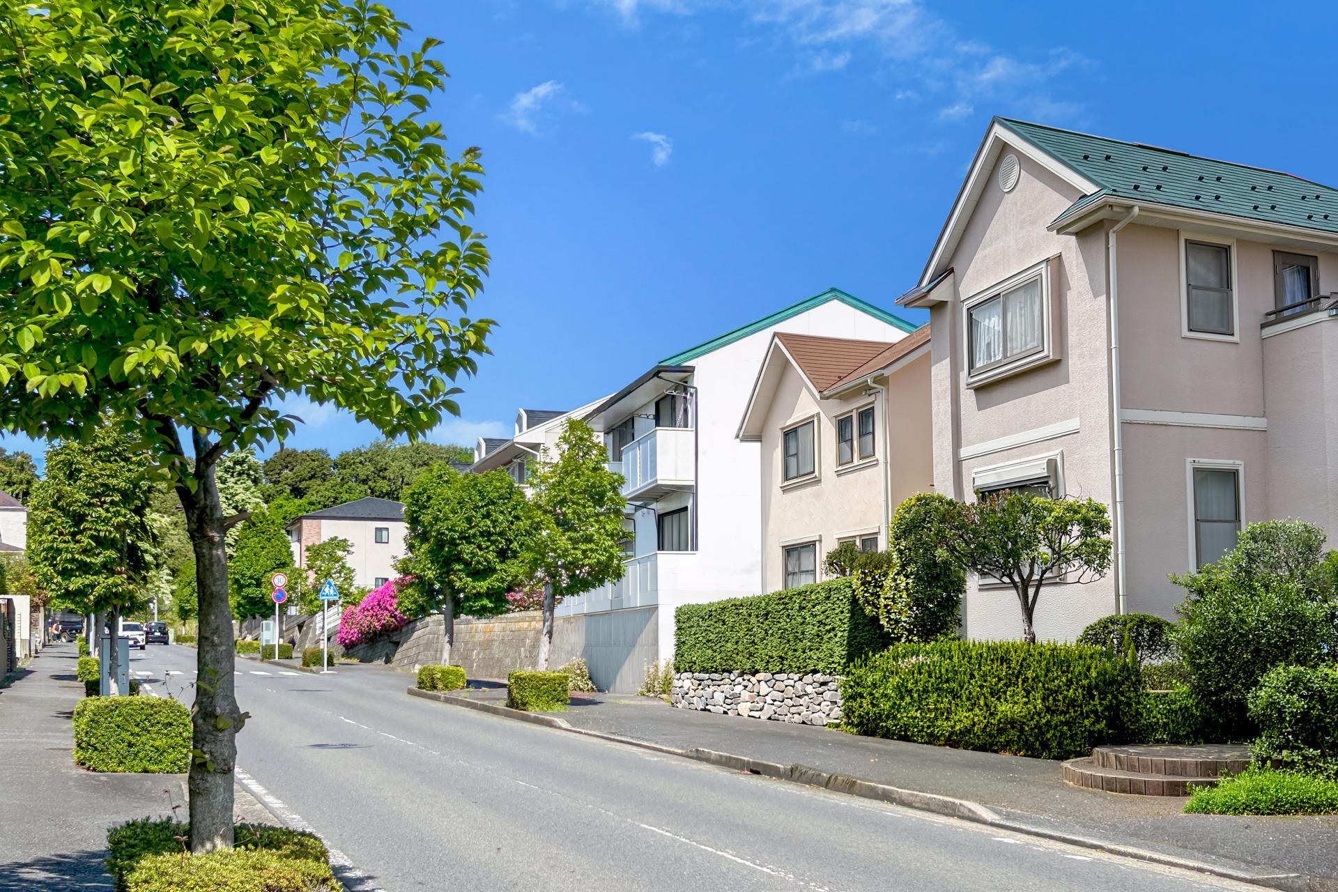 閑静な住宅街の風景